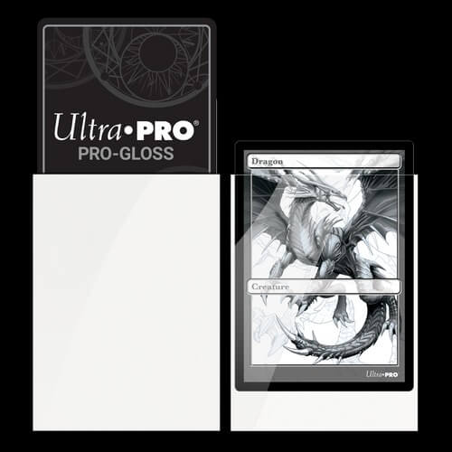 PRO-Gloss Standard Deck Protector Sleeves (White / 50 Pack)