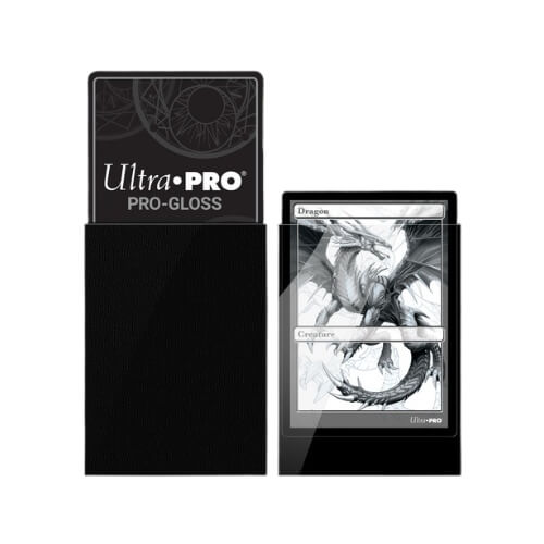 PRO-Gloss Standard Deck Protector Sleeves (Black / 50 Pack)