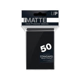 PRO-Matte Standard Deck Protector Sleeves (Black / 50 Pack)