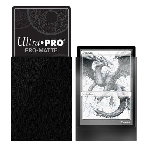 PRO-Matte Standard Deck Protector Sleeves (Black / 50 Pack)