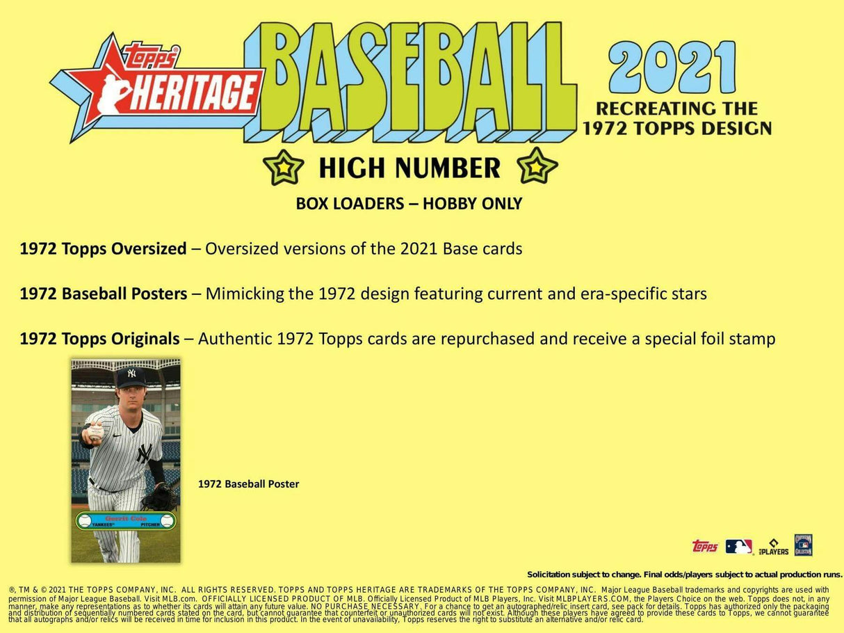 2021 Topps Heritage High Number Baseball Hobby Box