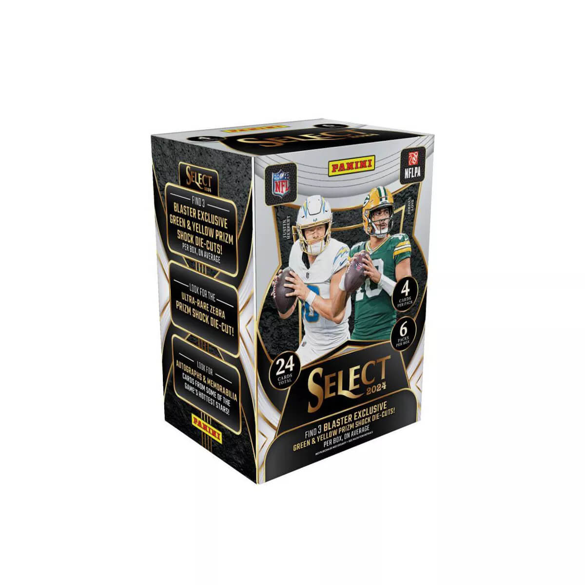 2024 Panini Select Football NFL 6-Pack Blaster Box (Green & Yellow Shock!)