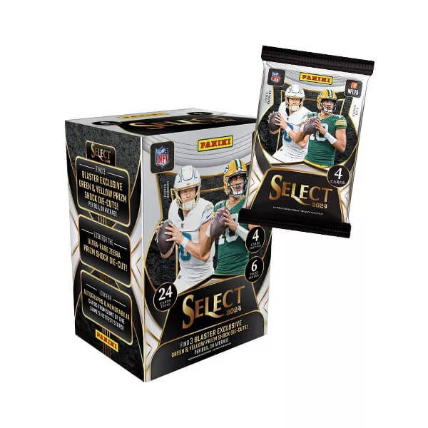 2024 Panini Select Football NFL 6-Pack Blaster Box (Green & Yellow Shock!)