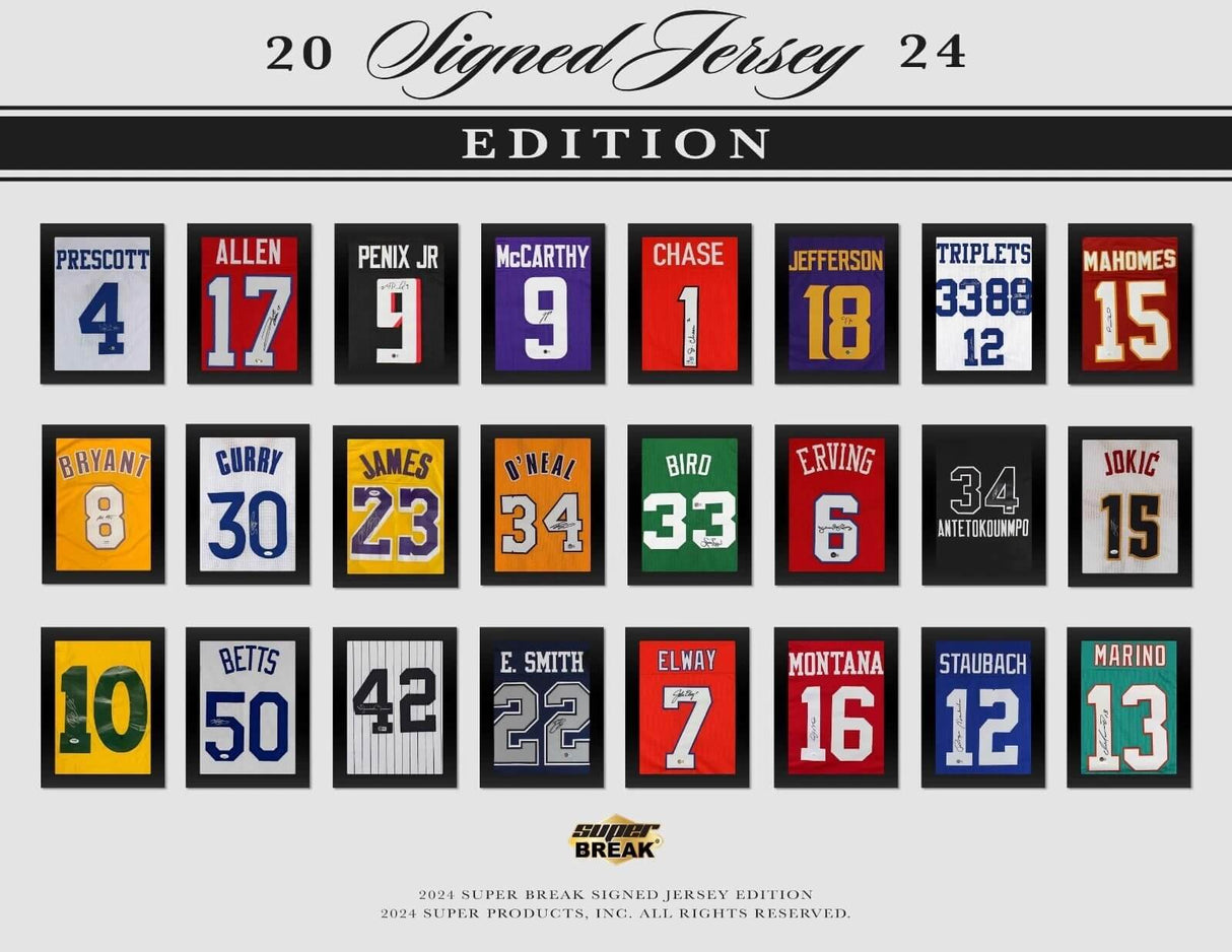 2024 Super Break Signed Jersey Edition 5-Box Hobby Case