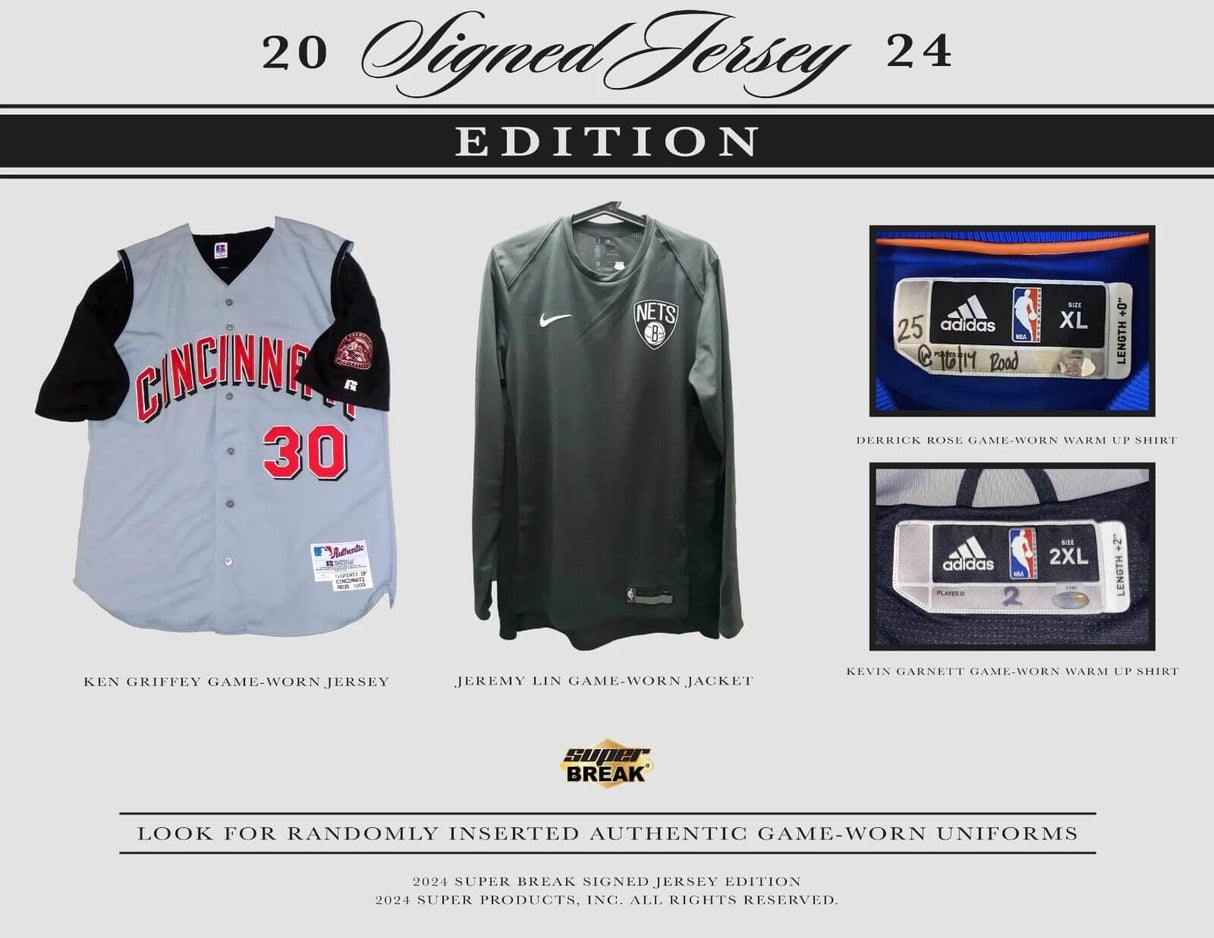 2024 Super Break Signed Jersey Edition 5-Box Hobby Case