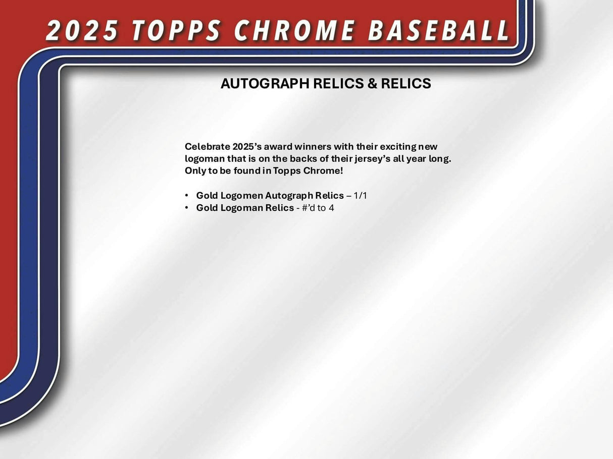 2025 Topps Chrome Baseball Hobby Jumbo Box