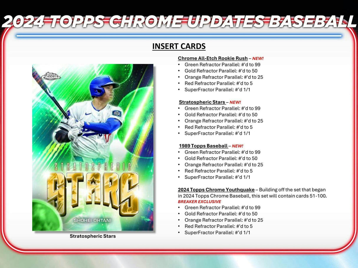 2024 Topps Chrome Update Series Baseball Hobby Pack