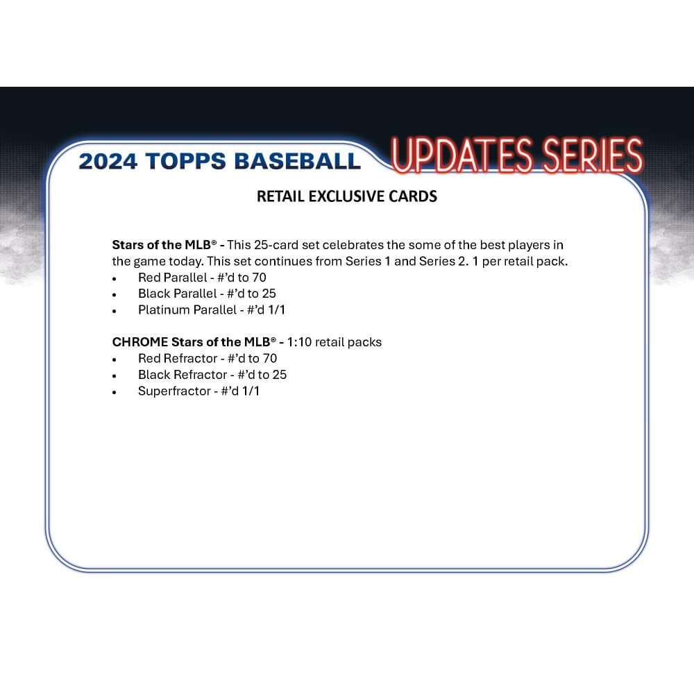 2024 Topps Update Baseball Retail Box