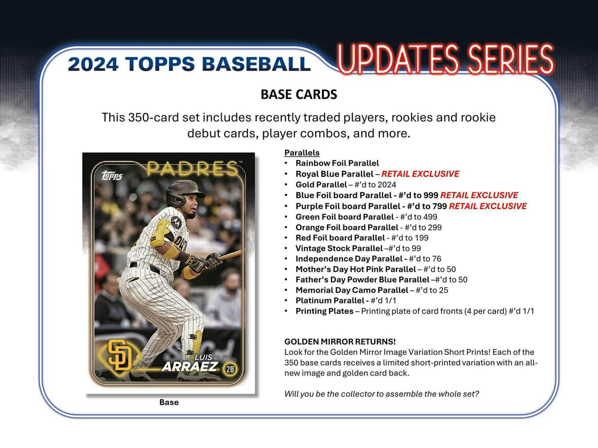 2024 Topps Update Series Baseball 7-Pack Blaster Box