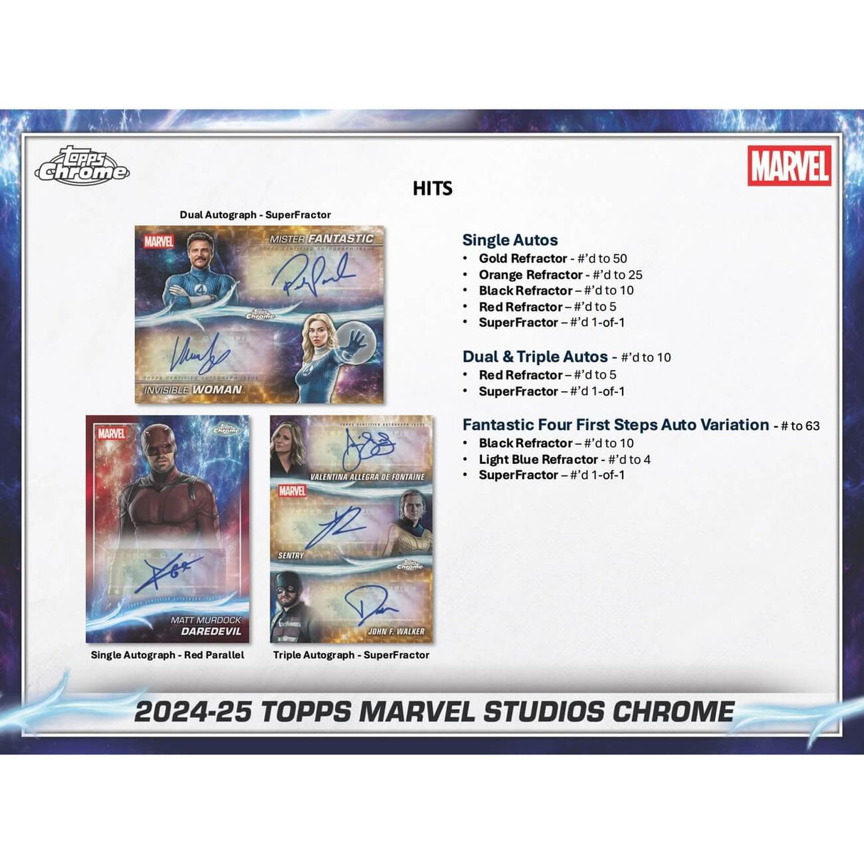 2025 Topps Marvel Studios Chrome 7-Pack Blaster 40-Box Case