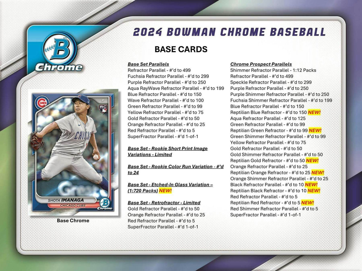 2024 Bowman Chrome Baseball Hobby Mini-Box