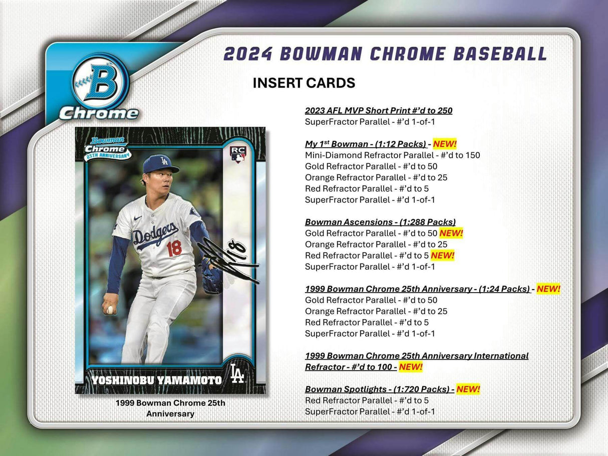 2024 Bowman Chrome Baseball Hobby Mini-Box