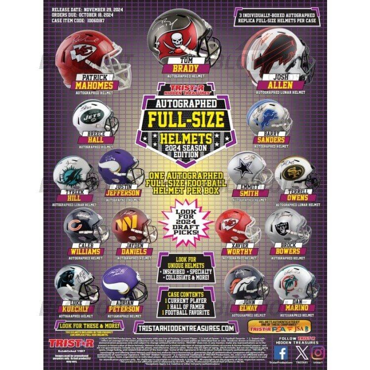 2024 TriStar Hidden Treasures Replica Full Size Football Helmet (2024 Season Edition)