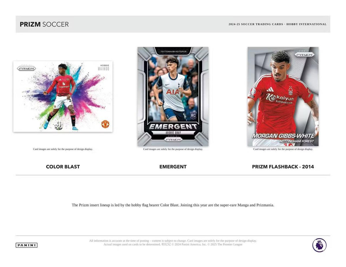 2024/25 Panini Prizm Premier League Soccer International Hobby 12-Box Case