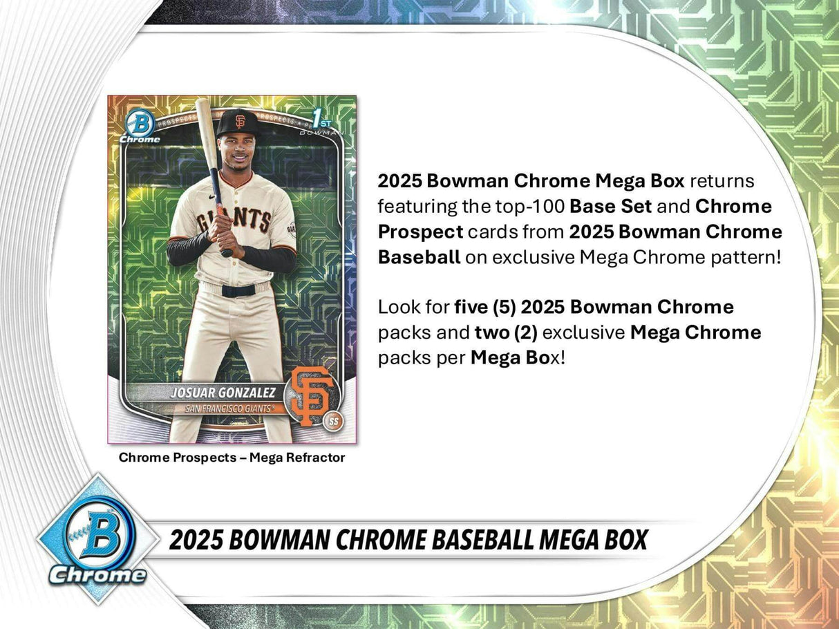 2025 Bowman Chrome Baseball Mega Box