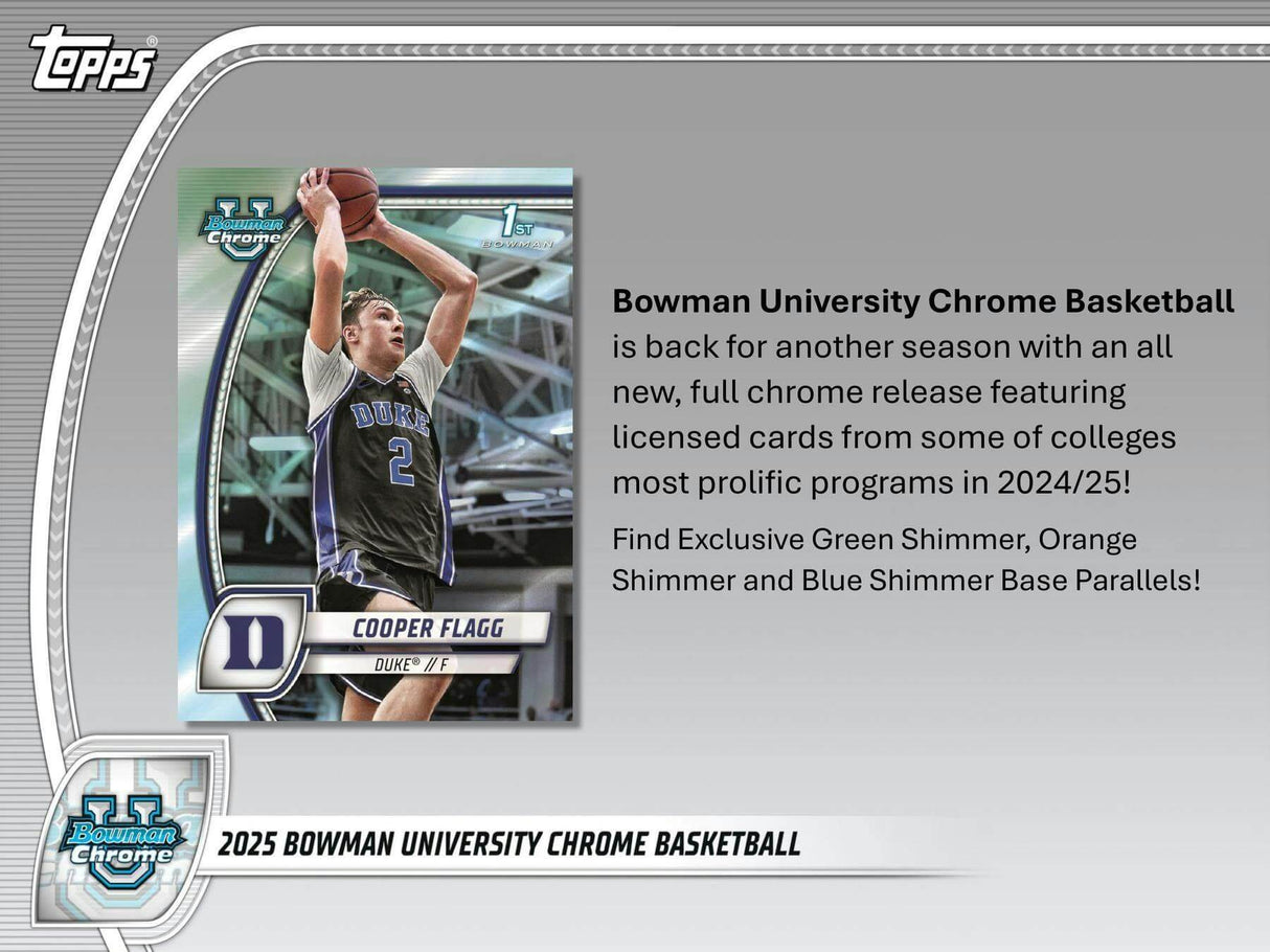 2024/25 Bowman University Chrome Basketball Mega Box
