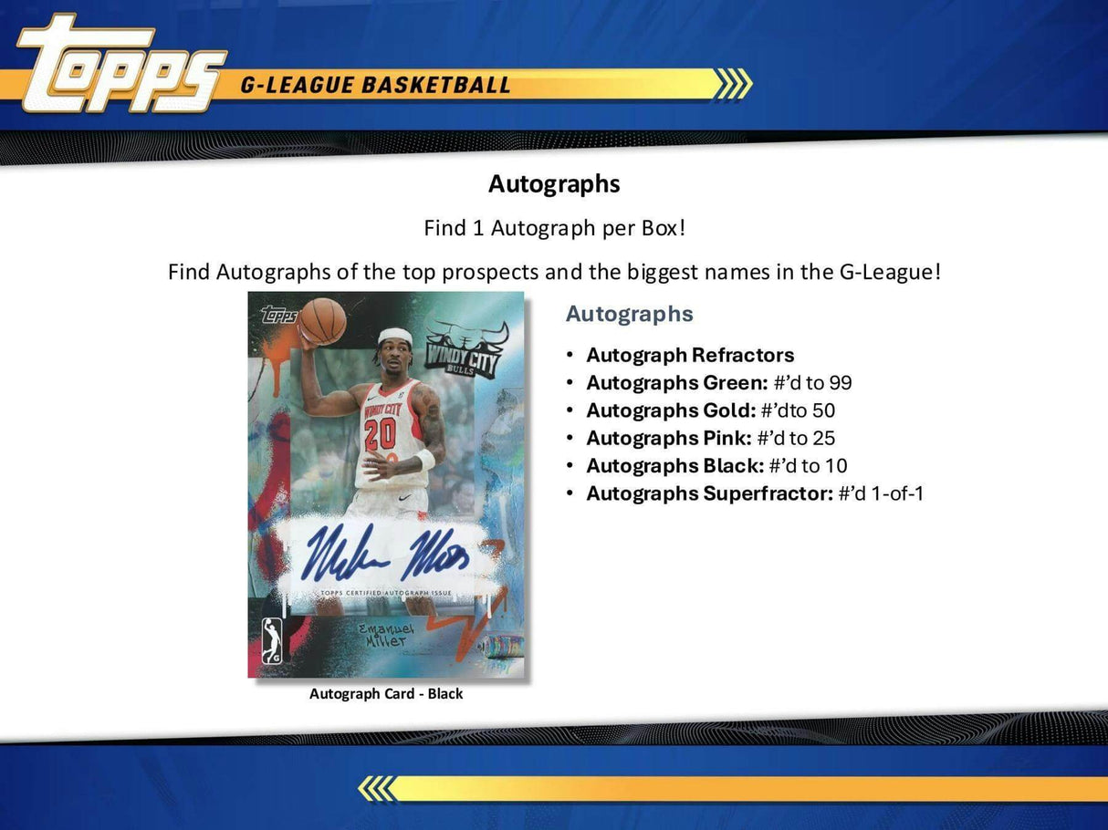 2024/25 Topps G-League Basketball Hobby Box