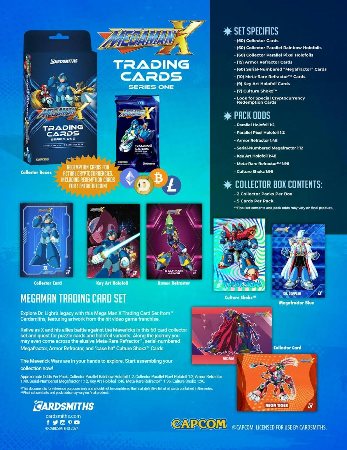 2025 Cardsmiths: Mega Man X Trading Cards Collector Box