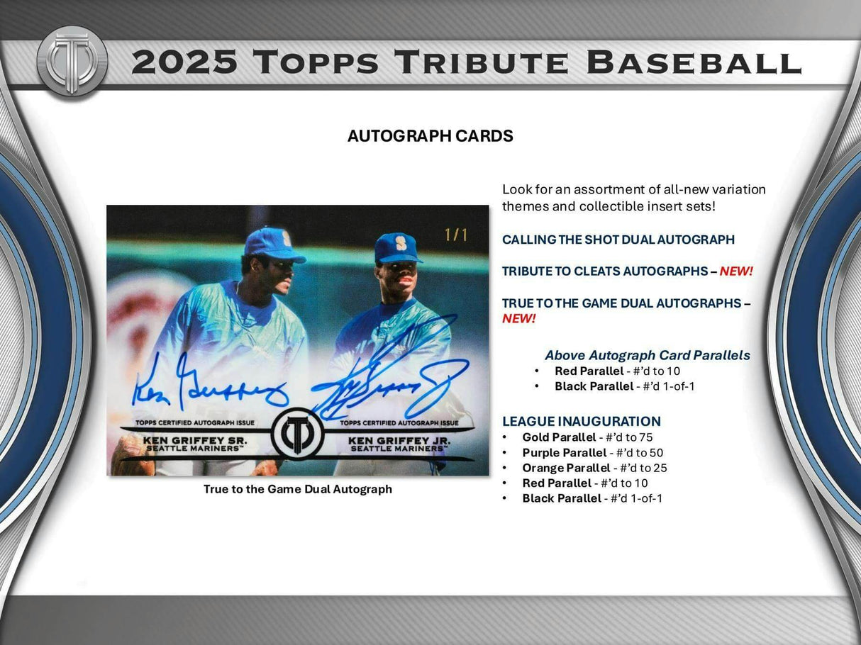 2025 Topps Tribute Baseball Hobby Box