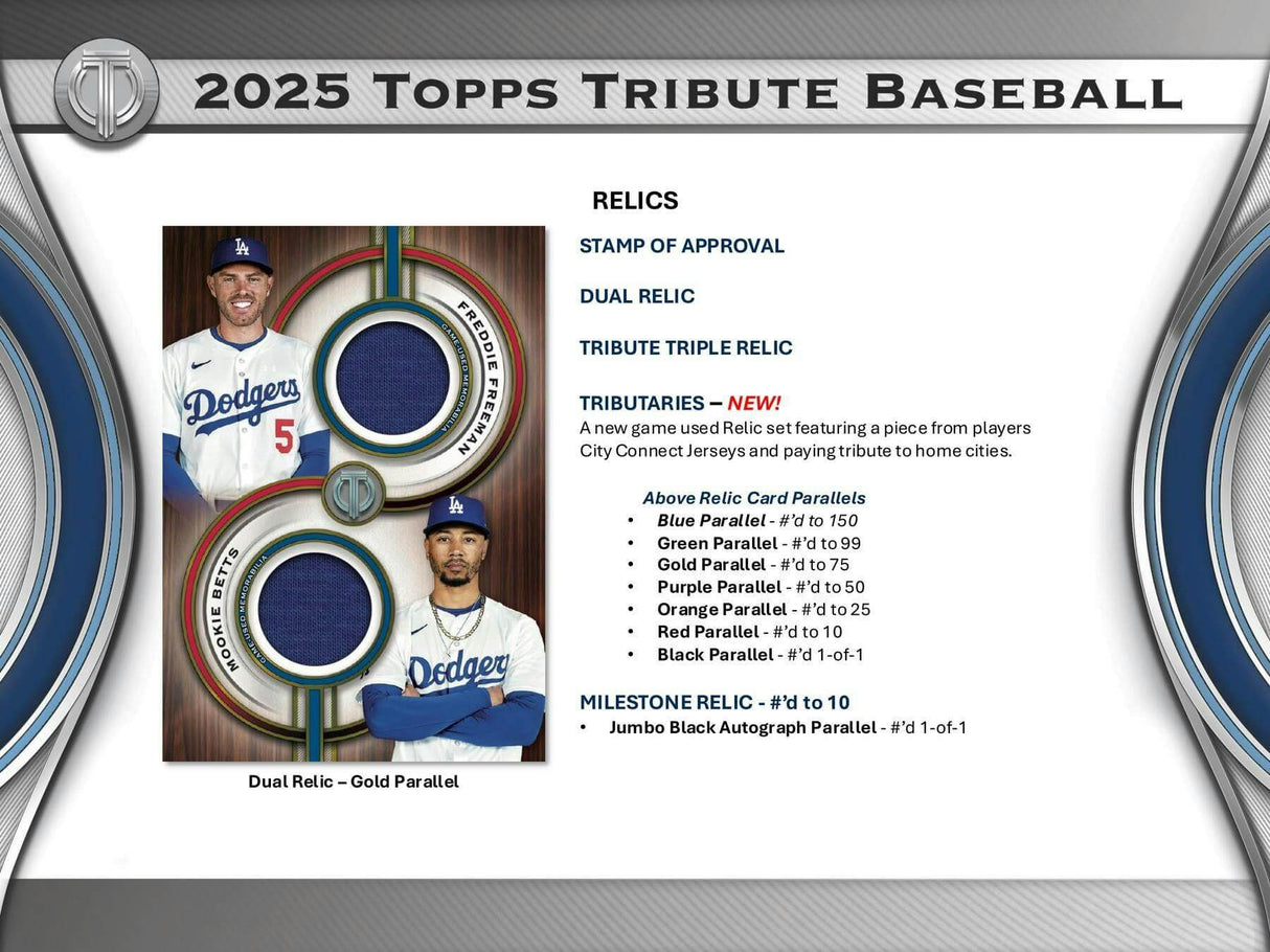 2025 Topps Tribute Baseball Hobby Box