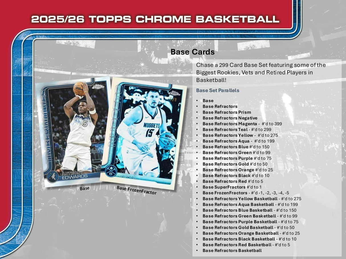 2025/26 Topps Chrome Basketball 7-Pack Blaster Box