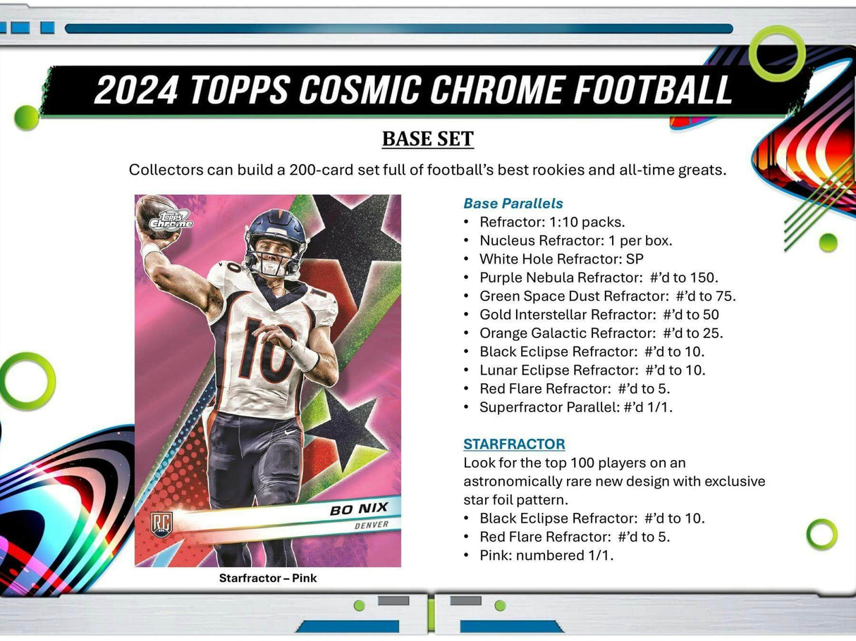 2024 Topps Chrome Cosmic Football Hobby Box