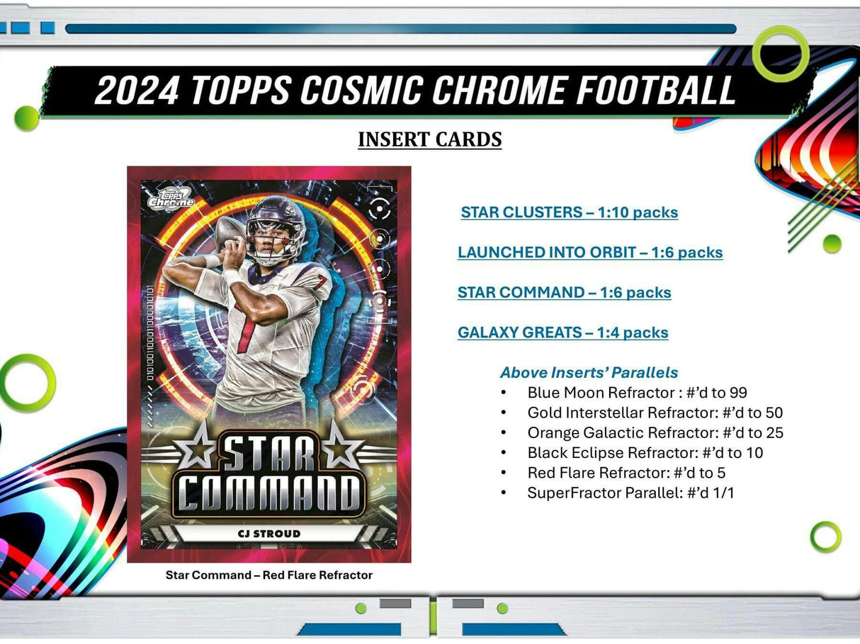 2024 Topps Chrome Cosmic Football Hobby Box