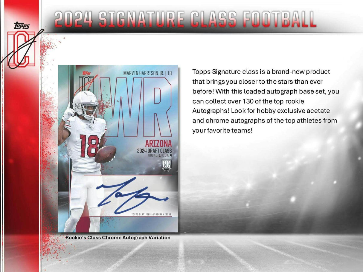 2024 Topps Signature Class Football Hobby Box
