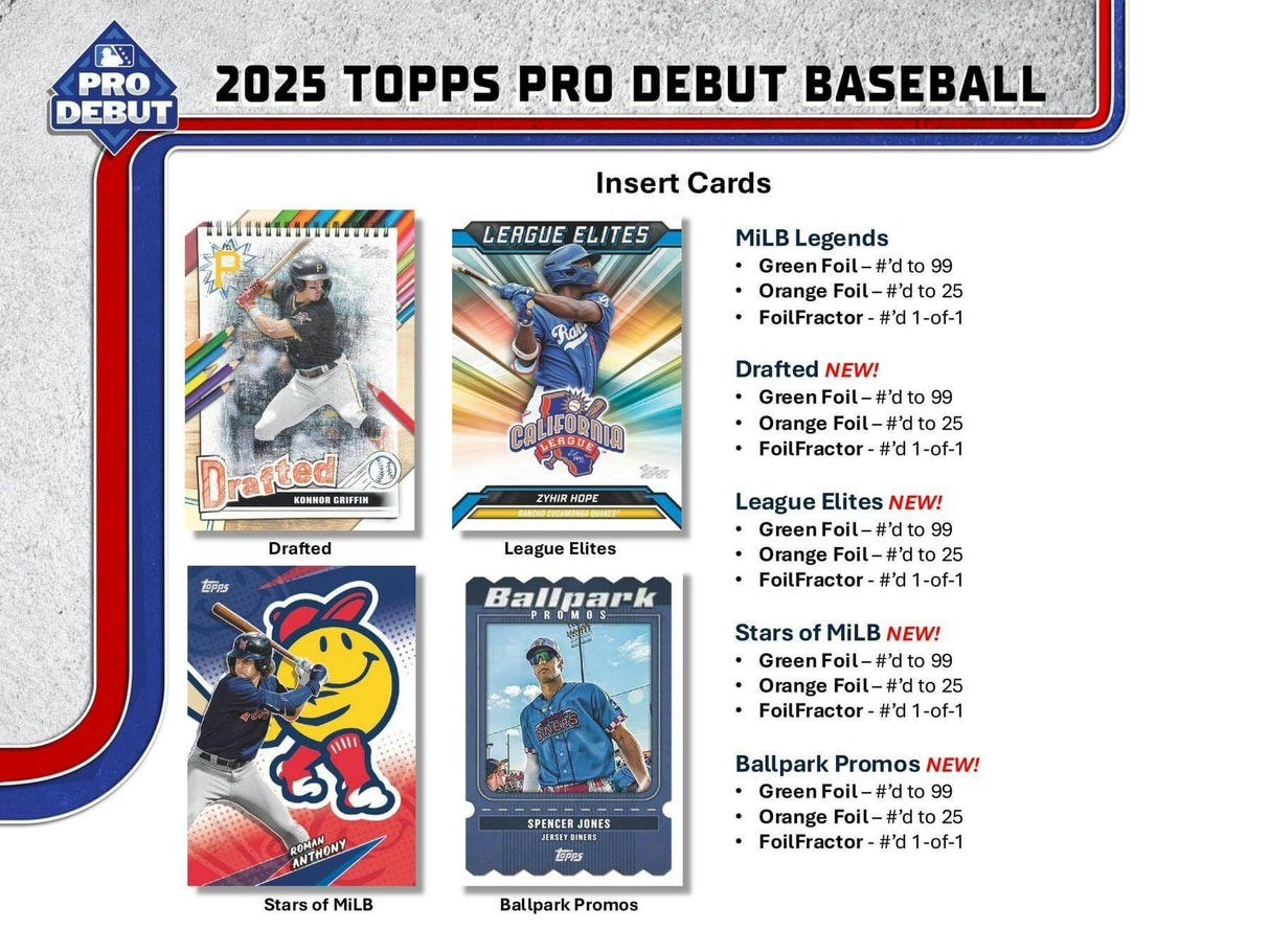 2025 Topps Pro Debut Baseball Hobby Jumbo Pack